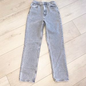 Gray Abercrombie 90's Straight Ultra High Rise Jeans